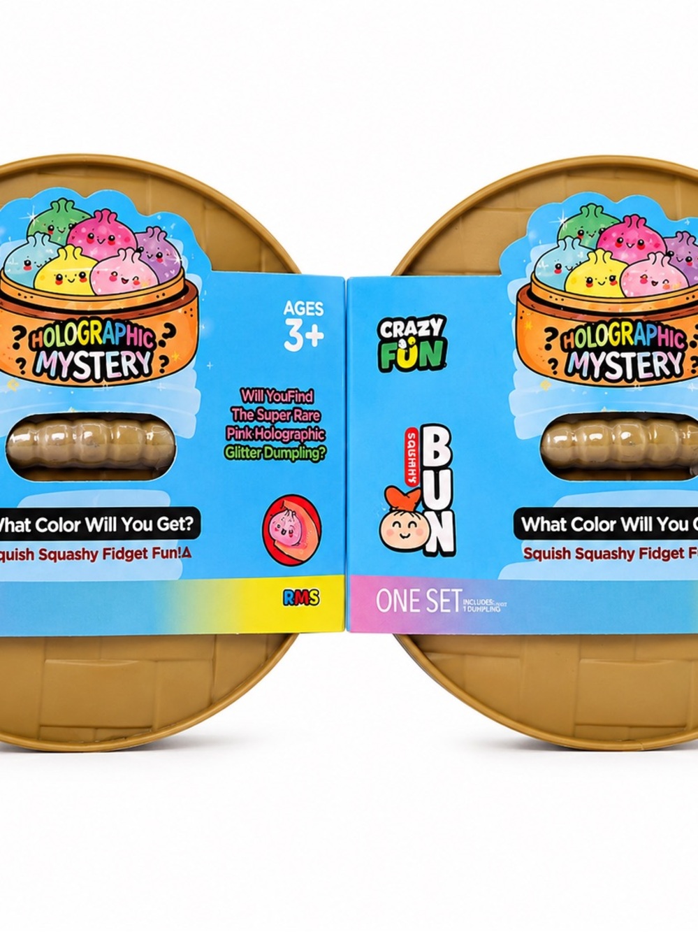 Crazy Fun Holographic Mystery Squishy Bun - Gold